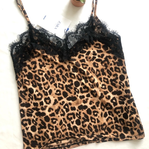 Zara Tops - Zara leopard print camisole tank small NWT